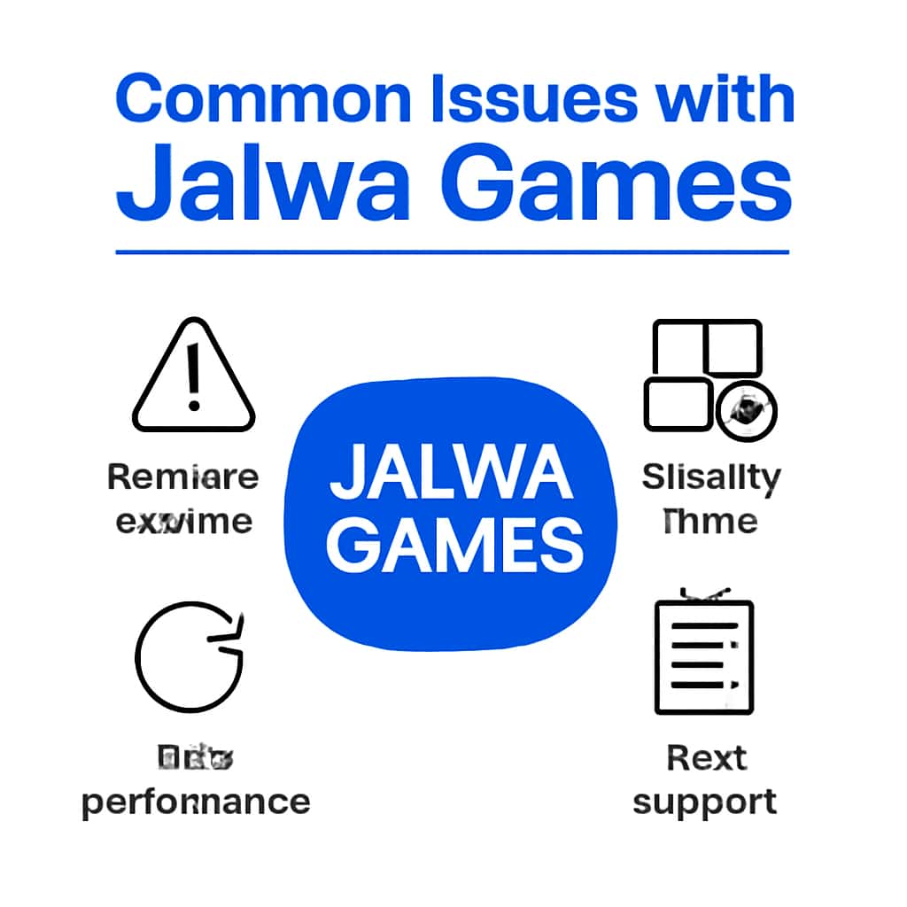 Illustration summarizing common issues encountered in Jalwa Games.