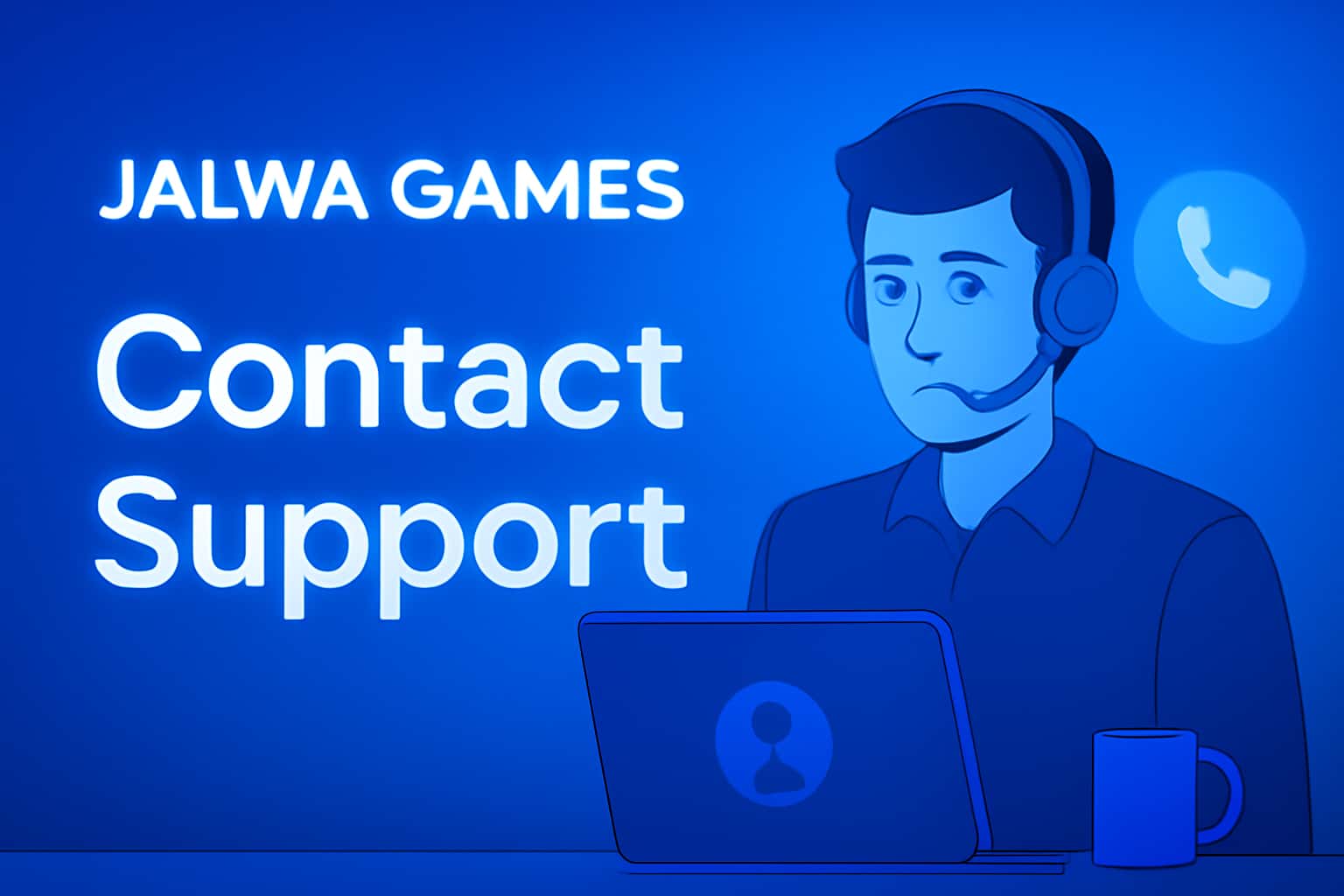 An informative graphic representing Jalwa Games support services.