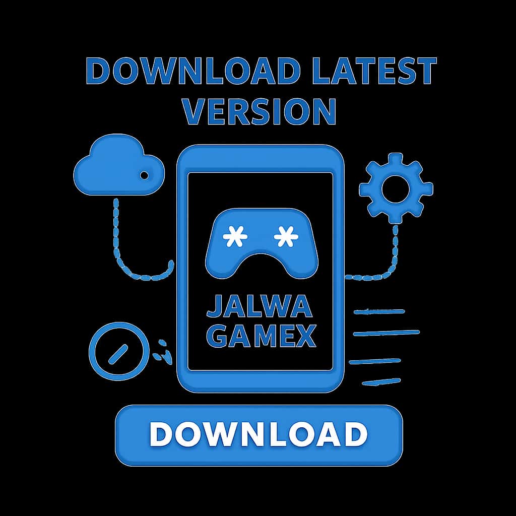 Diagram illustrating the download process for Jalwa Games.