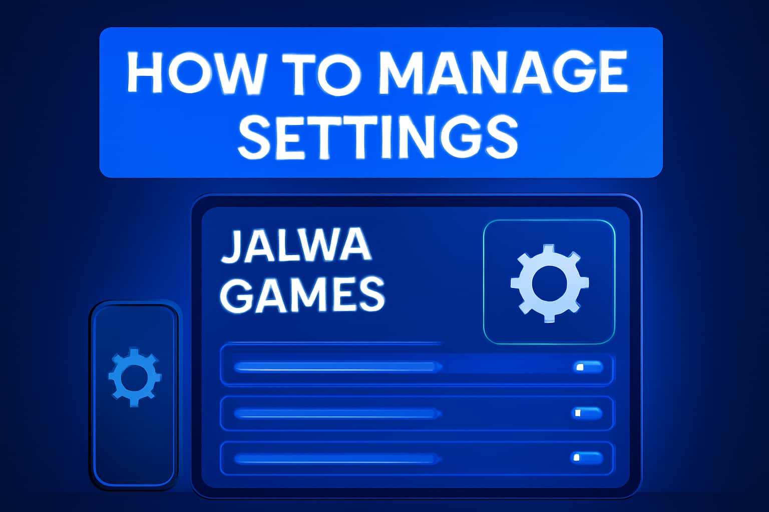 Visual representation of managing Jalwa Games settings.