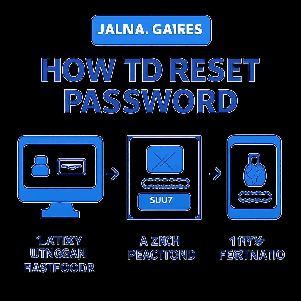 Illustration depicting the steps to reset password.
