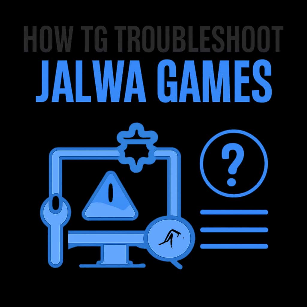 Educational diagram illustrating troubleshooting steps for Jalwa Games.