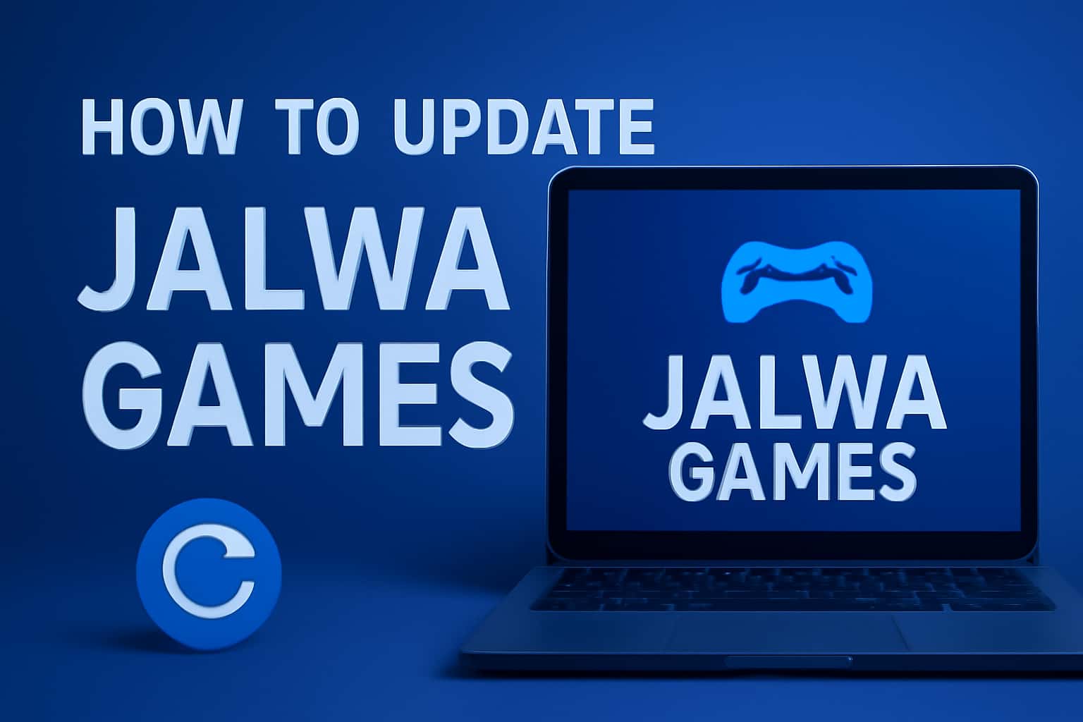 Informational scene about updating Jalwa Games