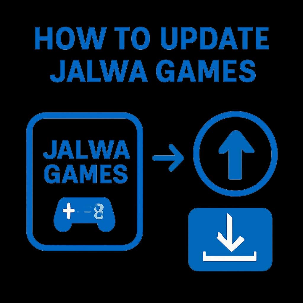 Diagram explaining update process for Jalwa Games