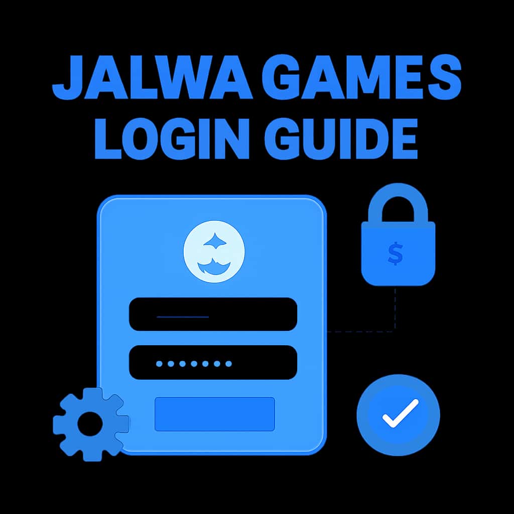 Diagram explaining steps for Jalwa Games Login Guide.