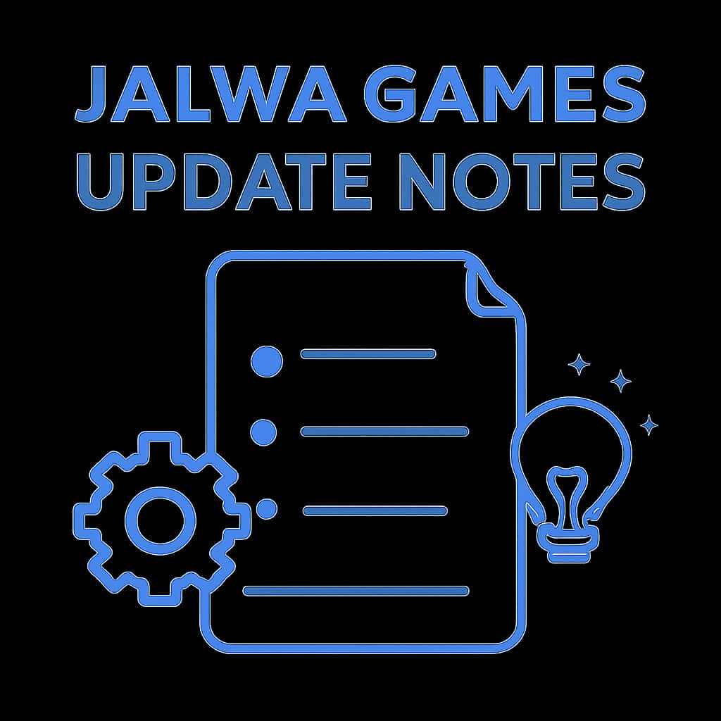 Diagram explaining Jalwa Games Update Notes process.